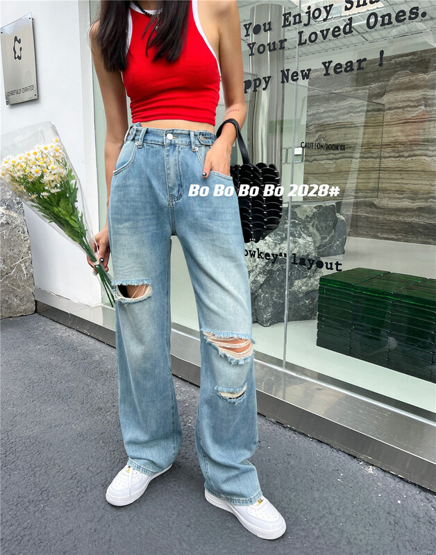 [Bobo] street fashion worn fashionable jeans ys1-2028\cls