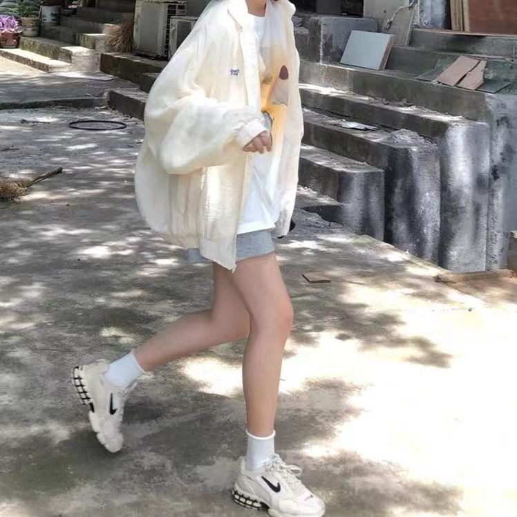 Sunscreen clothes women's 2022 new versatile student loose breathable summer thin coat sunscreen Jacket Top