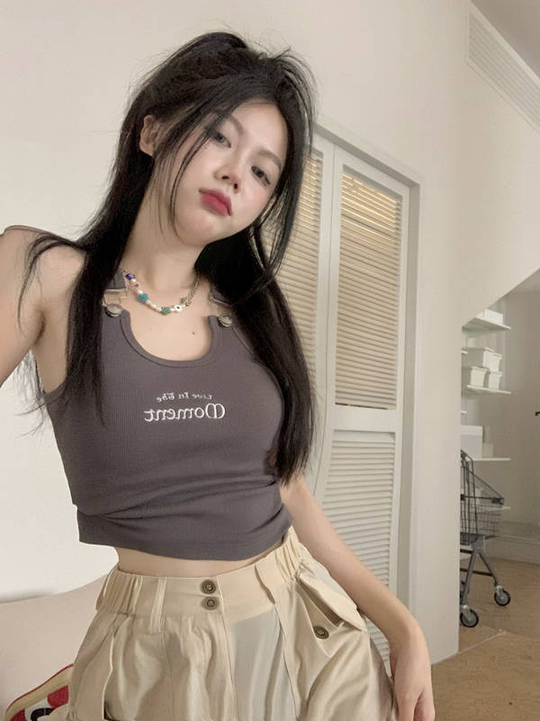 Real price women's summer American loose mop high waist thin overalls + design thin versatile Suspenders