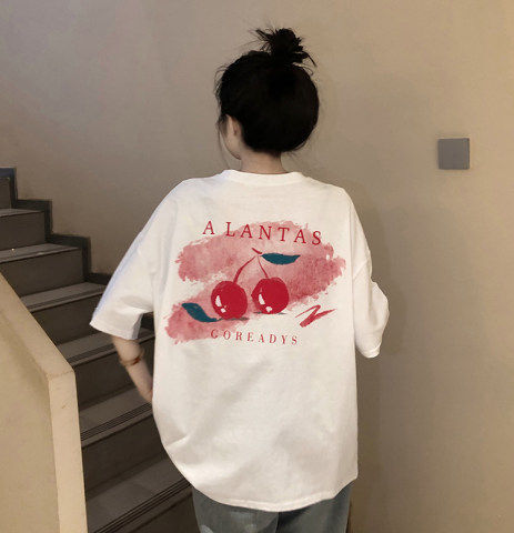 White short sleeve T-shirt women's loose half sleeve bottoming shirt 2022 new spring Korean fashion versatile chic top