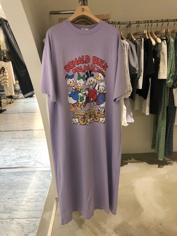 Korea dongdamen 2022 spring new women's fashion versatile age reduction cartoon Casual Short Sleeve loose dress