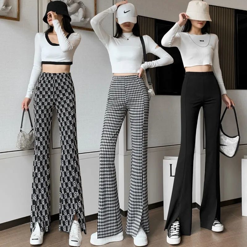 Pants women's loose and versatile fashion wide leg pants 2022 spring and summer new high waist drop bell pants fried Street pants