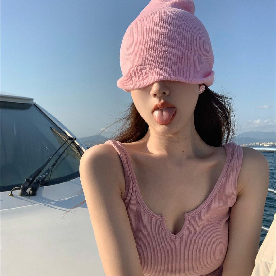 French V-neck solid color suspender vest women's design sense of minority summer wear out sports back show thin Spice Girl Top