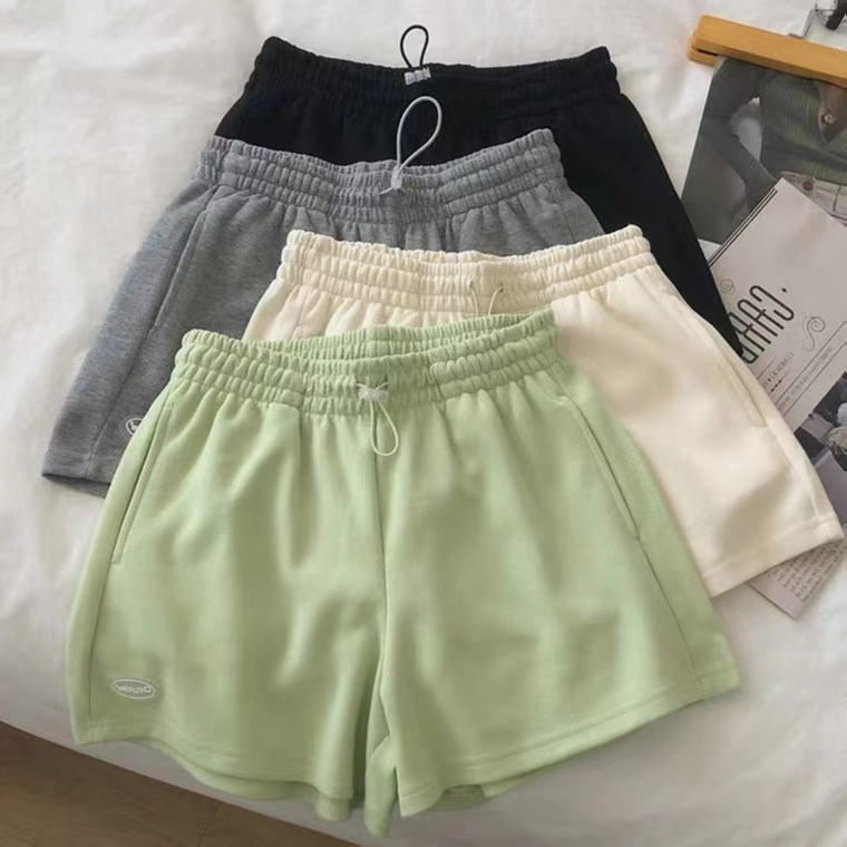Non real shot 6535 fish scale leisure sports shorts women's summer loose straight pants