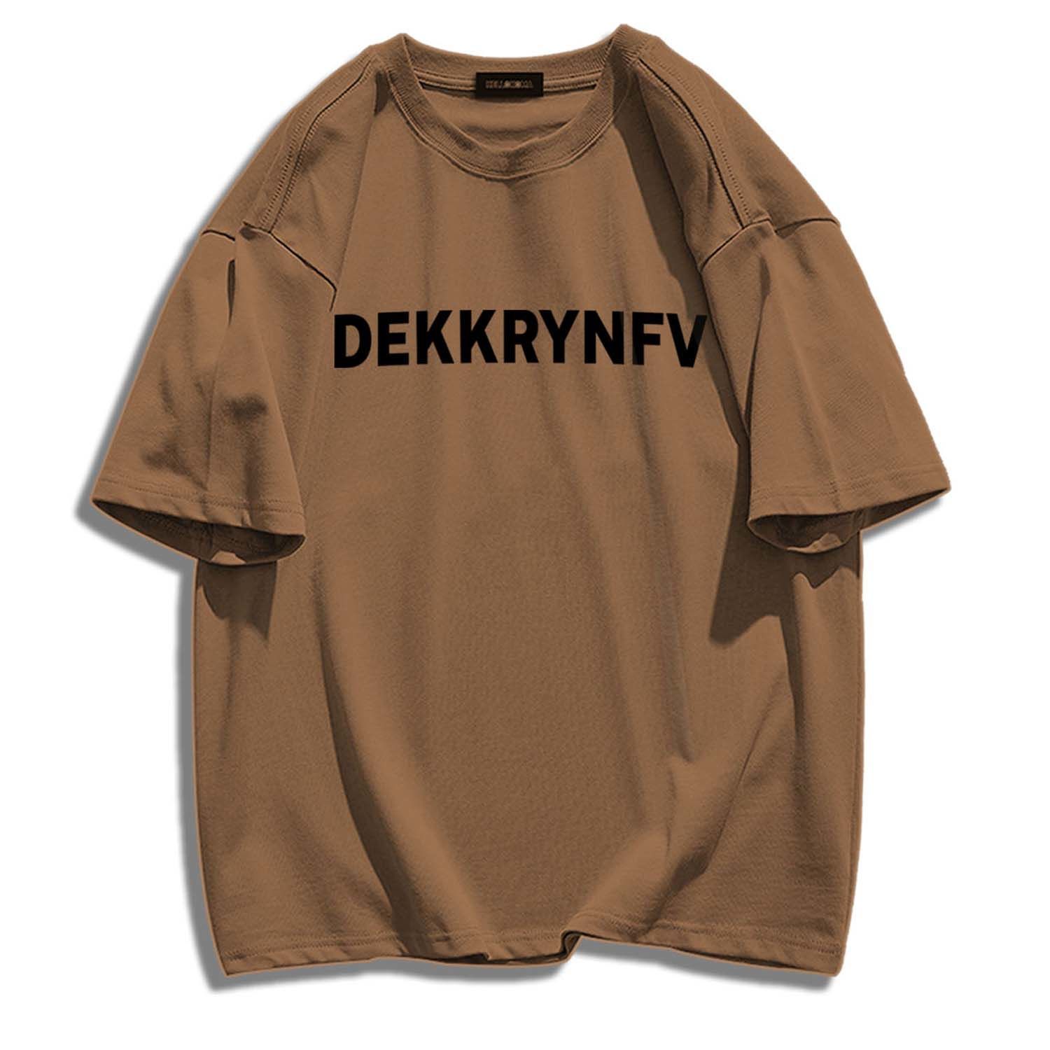 Summer Cotton Short Sleeve T-Shirt women's personality simple Korean ins loose couple Top Men's