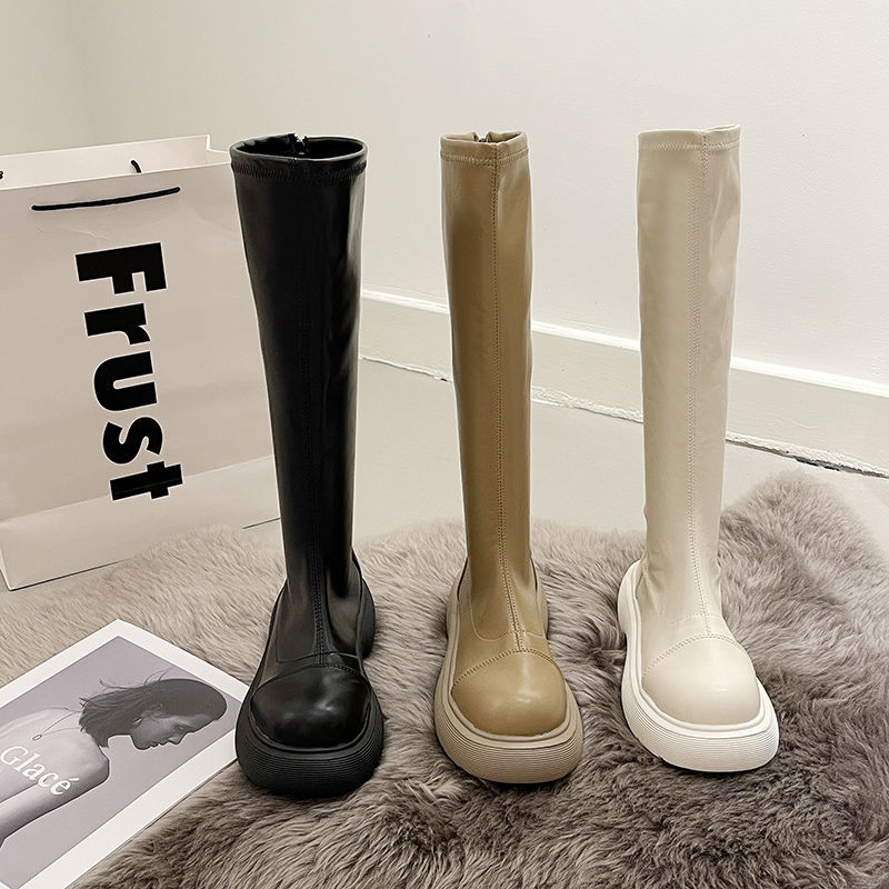 Martin boots women 2021 new high top high tube boots fashion versatile strap knee thick bottom thick heel boots