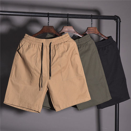 2022 summer new American hipho shorts men's trend loose casual straight pants students' retro sports pants