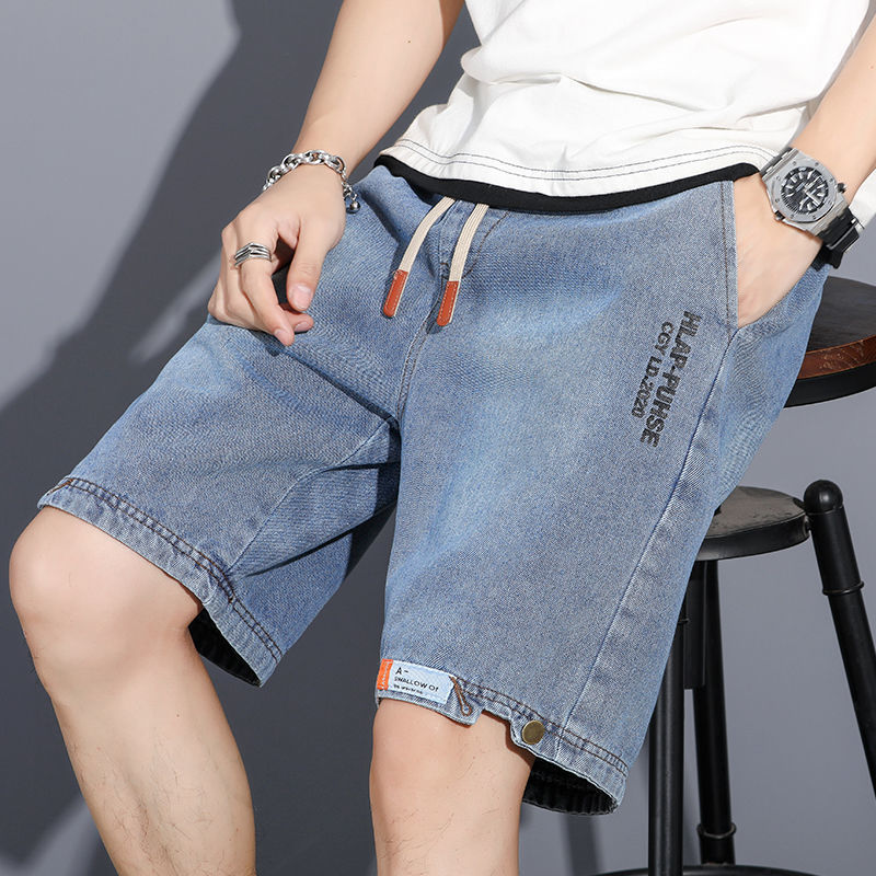 Men's Denim Shorts summer thin fashion loose casual wear out fashion brand fried Street handsome versatile 5-point pants