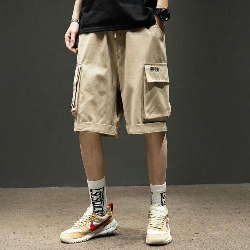Summer Work Shorts men's fashion brand loose casual pants Korean version trend versatile straight tube sports pants for men