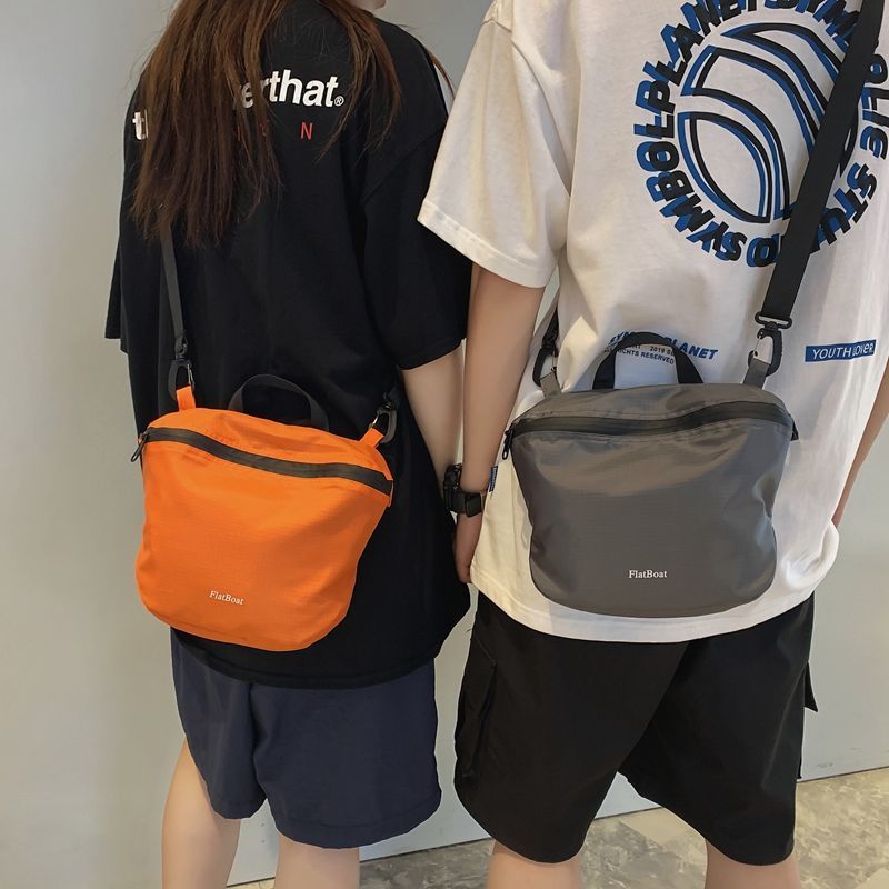 Satchel men's ins super hot fashion leisure Versatile Single Shoulder Bag couple's small bag personalized fashion brand Hong Kong Style cross bag