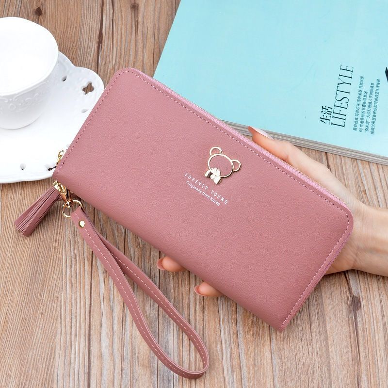 Ins small wallet Female Short Student Korean cute bear zipper 2019 new women's zero wallet Mini Bag