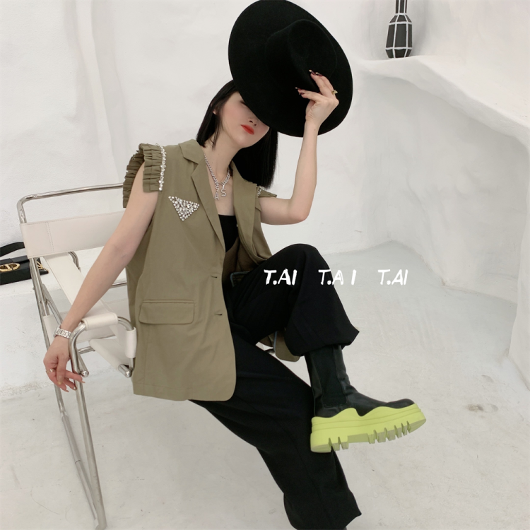 In early autumn! [t.ai] design sense temperament versatile personalized vest 8533\zxx