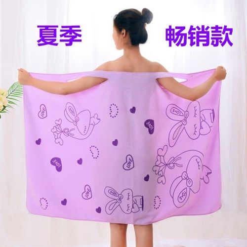Summer bathing skirt is fresh and breathable, household bathing, swimming, bath towel, female adults can wear 80-150 Jin, absorb water and do not lose hair