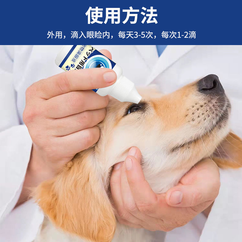 Dog cataract eye drops, cat blurred, dry, astringent, double shadow, cloudy eyeball, antibacterial and anti-inflammatory eye drops
