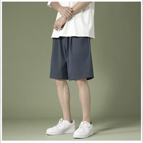 New summer outdoor basketball shorts men's ins thin quick drying ice silk pants loose casual pants