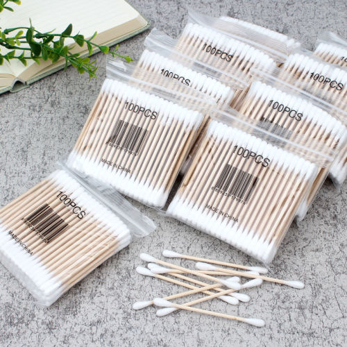 Cotton swab stick ear digging makeup medical ear digging lipstick beauty disposable student box home wholesale