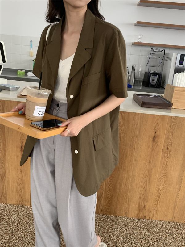 [clean space] Korean simple short sleeved suit 28763 \cqw