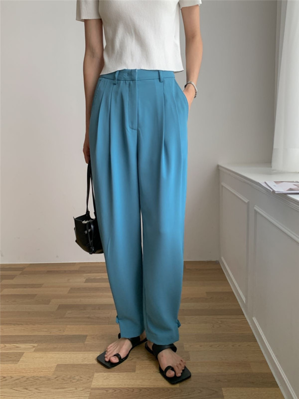 Original price 106.80! New in early summer! [clean space] Korean style versatile candy colored casual pants 23159 \cqw