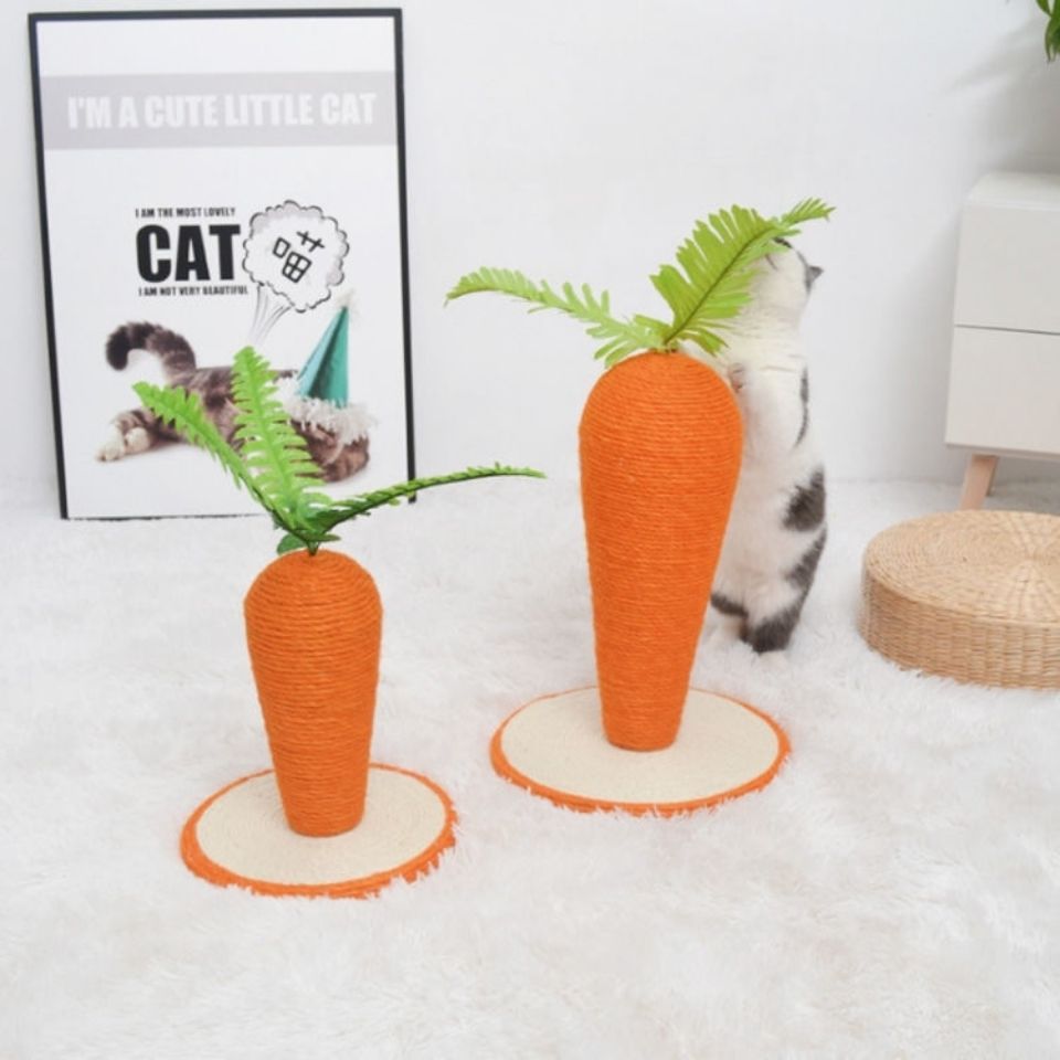 Carrot cat scratch board sisal cat scratch post pet cat crawl cat toy supplies grinding claws scratching Amazon