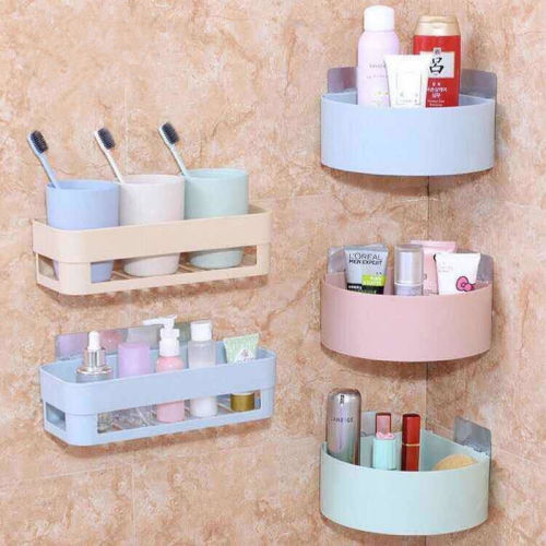 Non perforated toilet shelf wall hanging triangle storage bathroom kitchen toilet wall shelf soap box