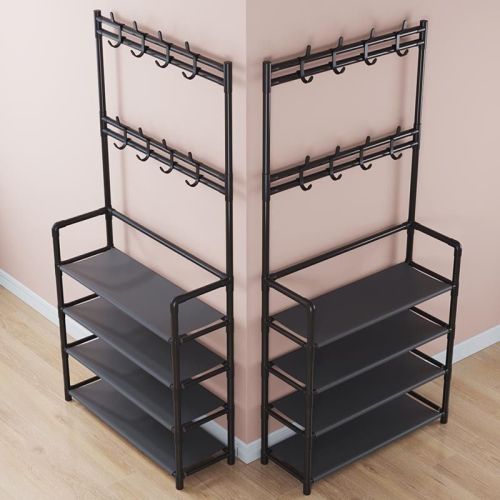Shoe rack simple multi-layer door back hanging rack household multifunctional shoes and hats integrated storage shoe rack shoes shoe box storage cabinet
