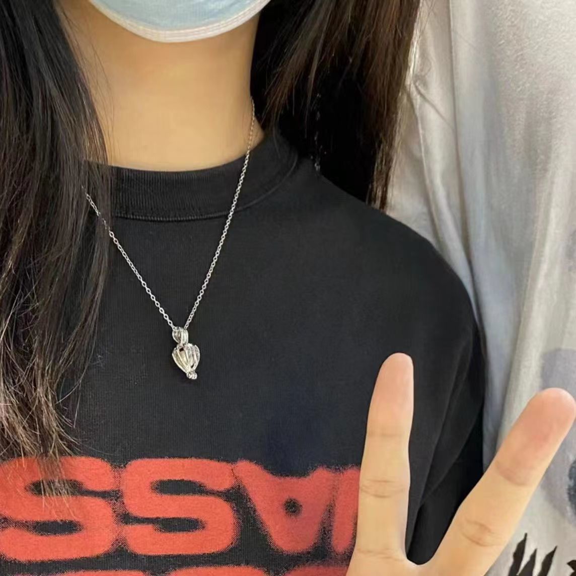 DIY self opening pearl clam pendant couple necklace creative Tiktok same style for girlfriend 520 Valentine's Day gift