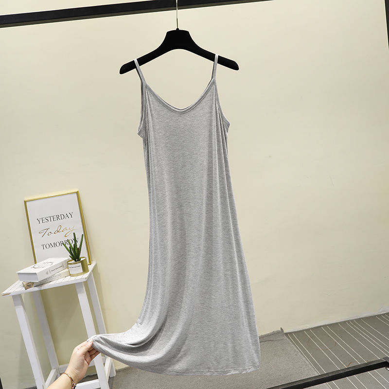 Moder mid length suspender dress 2022 new skirt waist slim bottomed skirt women's inner skirt