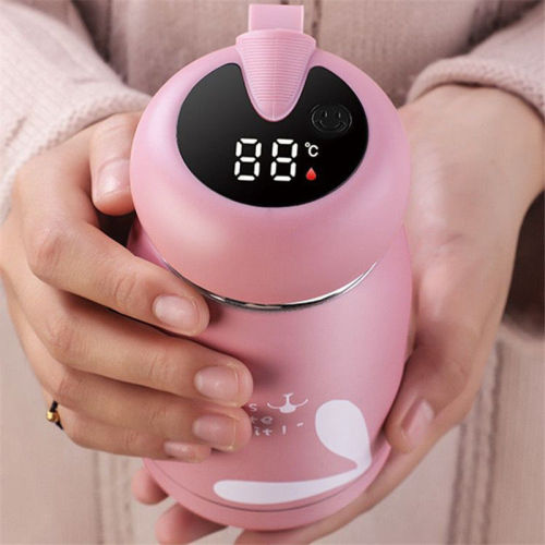 Mini intelligent thermos cup female portable small cute girl student children simple water cup showing temperature