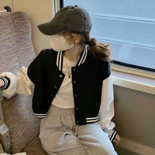 Short casual coat women's wear spring and autumn season versatile 2022 new small American high street baseball suit ins trend