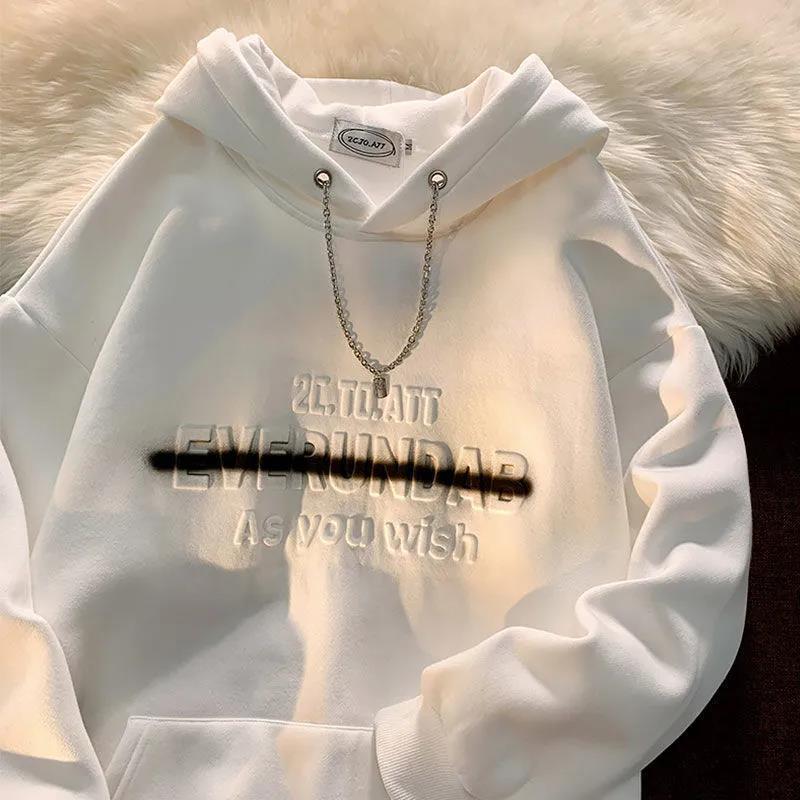 American hip hop chain Hoodie women's fashion ins spring and autumn new loose design feeling lazy versatile top