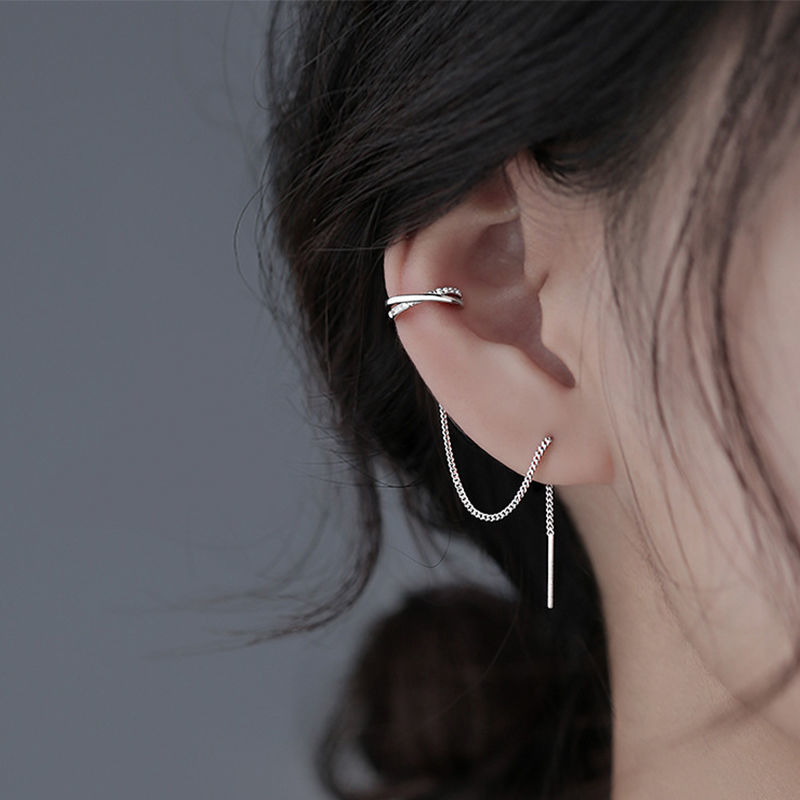 925 Sterling Silver Tassel Earrings net red temperament Earrings 2022 new fashion earrings cool style earrings