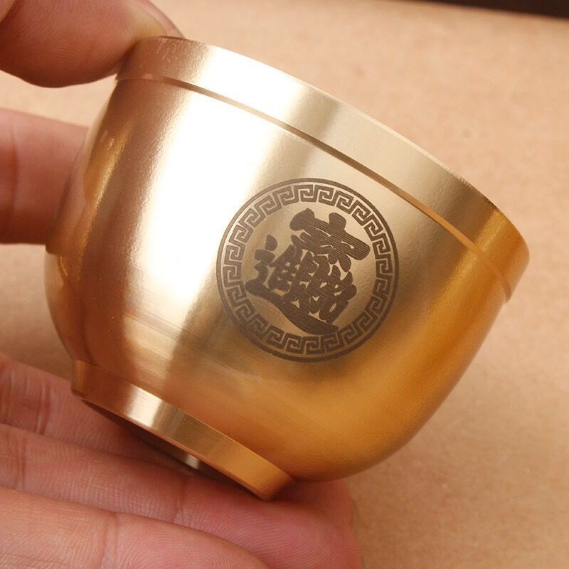 [high grade pure copper] brass Baijiu cup one mouthful domestic Baijiu one two two vintage wine cup wholesale