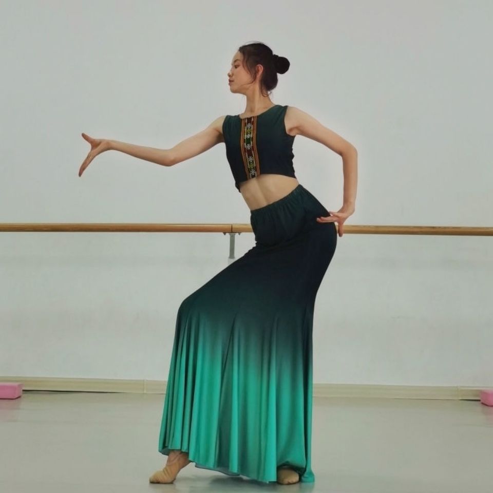 Dai dance performance dress performance dress female Dai Dance Dress Peacock Dance fishtail skirt art examination dress