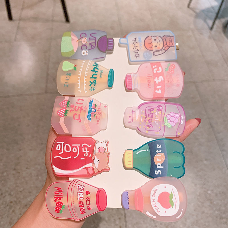 Large frosted milk tea drink hairpin cute student hairpin girl heart sweet duck beak clip