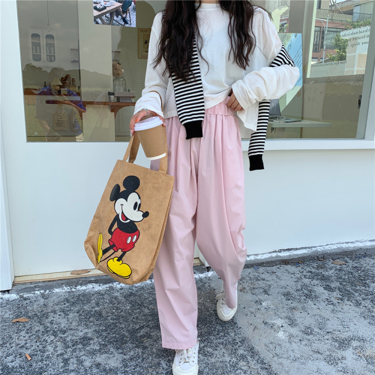 New in early autumn! [11An] lace elastic waist wide leg casual pants 8591# hyy
