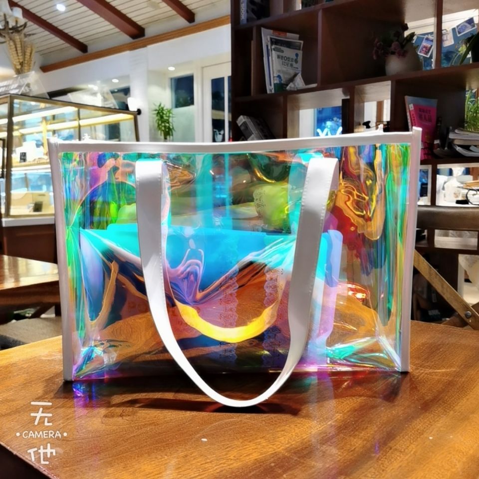TPU radium shooter bill of lading shoulder bag waterproof beach bag magic shopping bag ins swimming bath bag