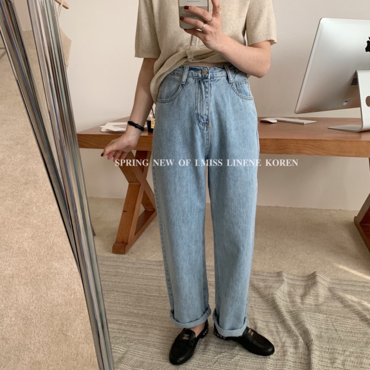 Original price 62.04! 2021 early spring new! [Imiss] Korean version simple and versatile jeans zc763# LJF