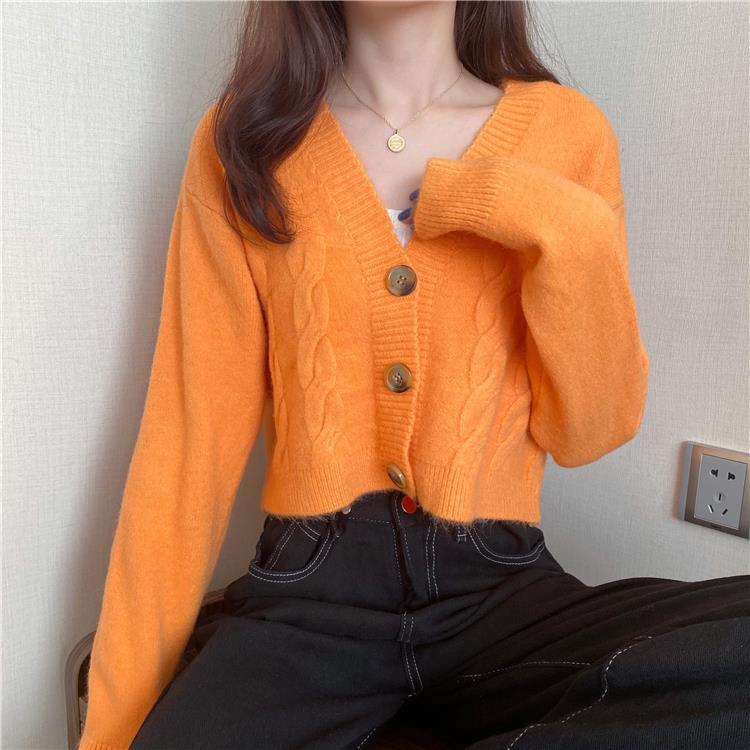 Short cardigan Knitted Sweater Jacket Women's 2022 new design sense niche sweater top to wear
