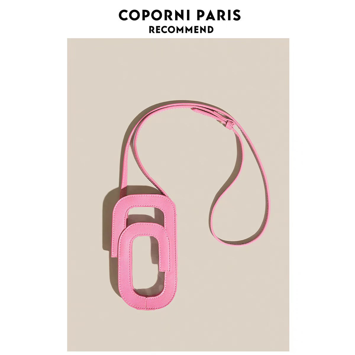 Design sense paper clip transparent mobile phone bag one shoulder messenger bag women's bag 2022 summer new