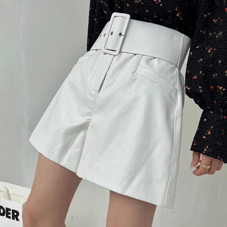 [d.two D2] foreign style leg repair versatile casual shorts (with belt) 2105319# zxl
