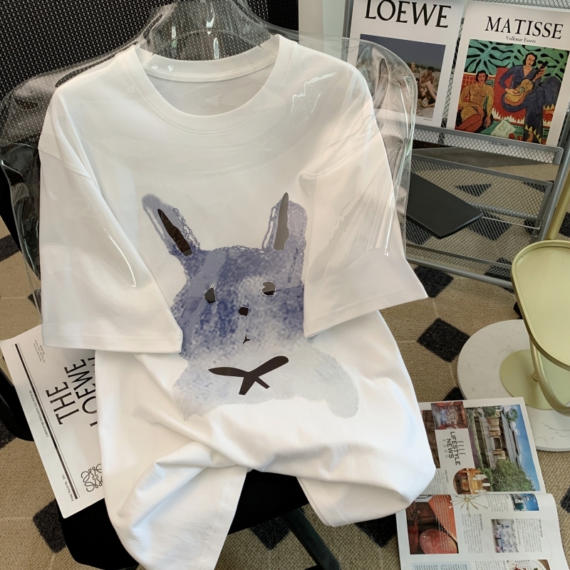 Real price cotton 200g pure cotton summer clothes pure cotton short sleeve T-shirt women's loose large version