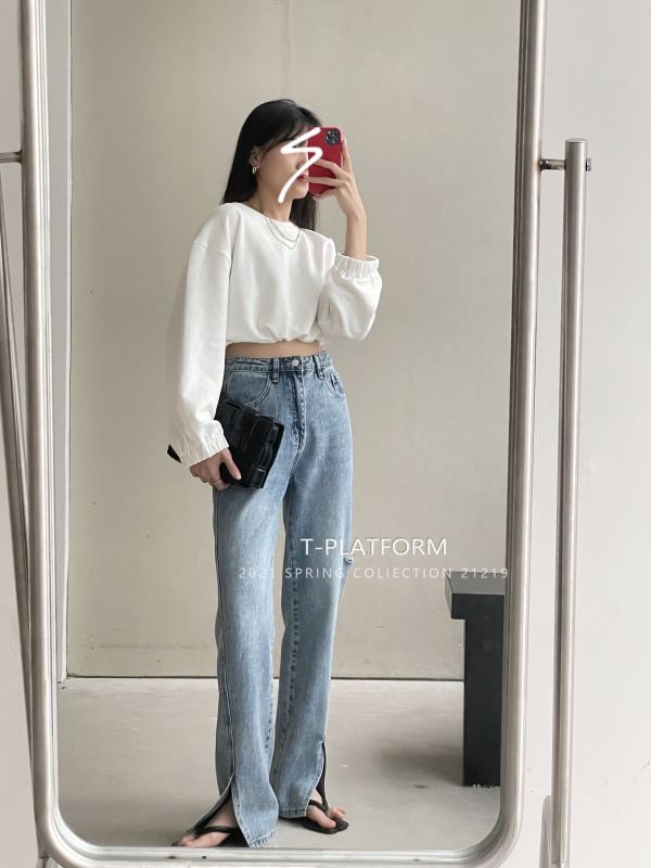 Original price 100.39! Recommended by buyers! [t-platform] slit and hole fashion jeans 21219 \zxx