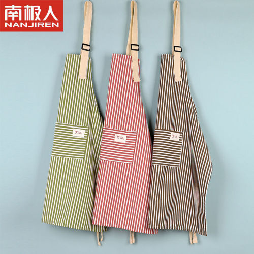 Cotton Apron work clothes, dirt resistant kitchen, home cooking, women's foreign style, lovely net red, new high-end apron in summer