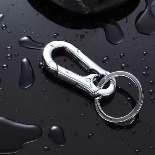 Car men and women waist key chain all metal key ring couple anti loss key chain simple personality tall