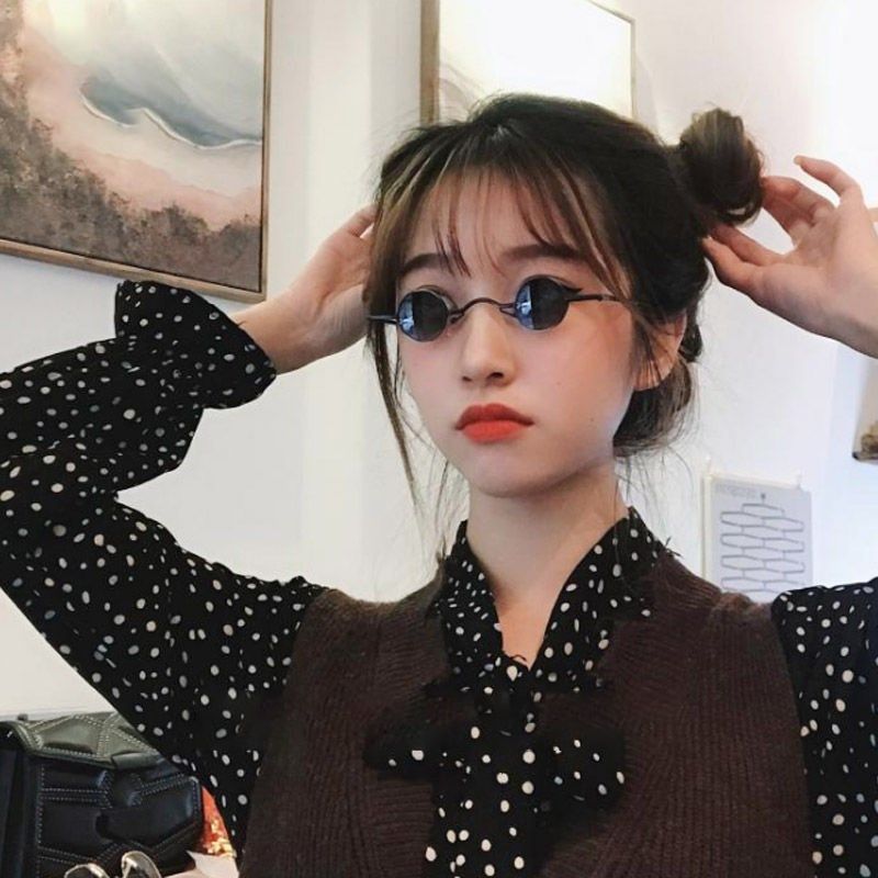 Hip hop Sunglasses super small frame round RETRO SUNGLASSES men's and women's mini small round frame Prince's glasses traitor glasses