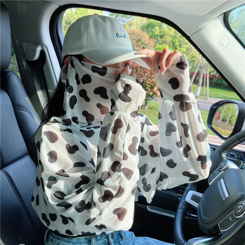 Sunscreen shawl women's summer sunshade driving cycling mask mask thin veil neck protection integrated sunscreen