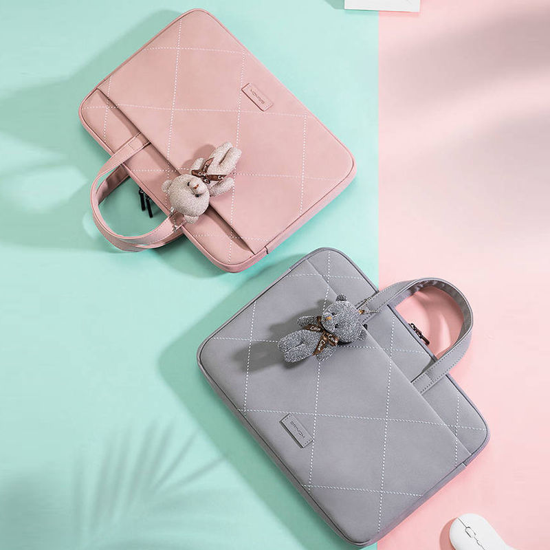 Laptop bag portable one shoulder men and women 13 "14" 15 "thickened simple business shockproof waterproof apple