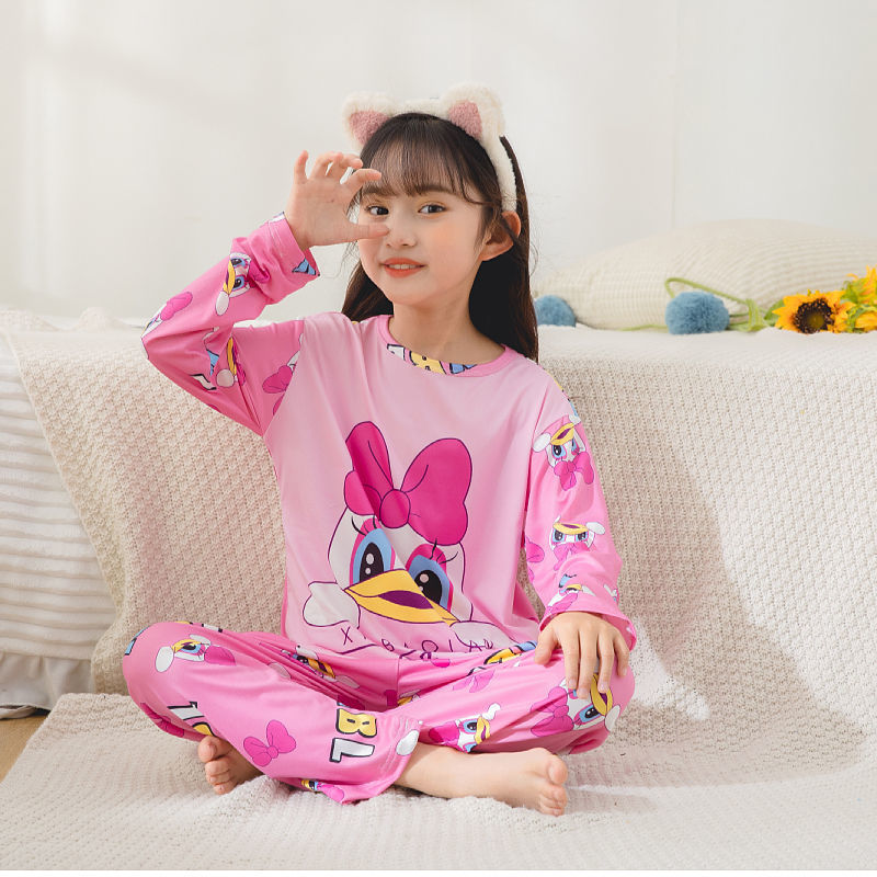 Buy one get one free children's pajamas summer short sleeved children's air conditioning clothes thin cartoon baby girls' suit home clothes
