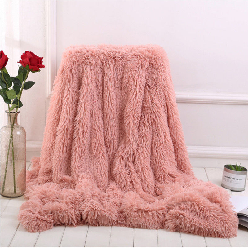 Ins white plush plush Blanket Baby Children's studio photography background decoration sofa blanket cover blanket