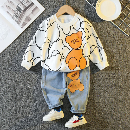 Boys' Autumn suit, new style, foreign style, fashionable girls' summer clothes, children's one-year-old infants' spring and autumn clothes